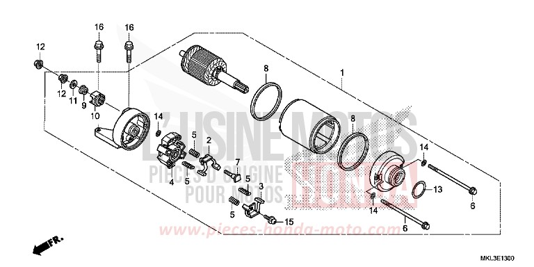 ANLASSER von NC750X "Meca" CANDY CHROMOSPHERE RED (R381) von 2020
